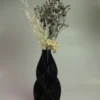 霧黑雕塑花瓶搭配乾燥花