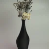 霧黑長頸花瓶搭配乾燥花材