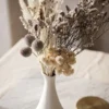霧白曲線花器搭配乾燥花